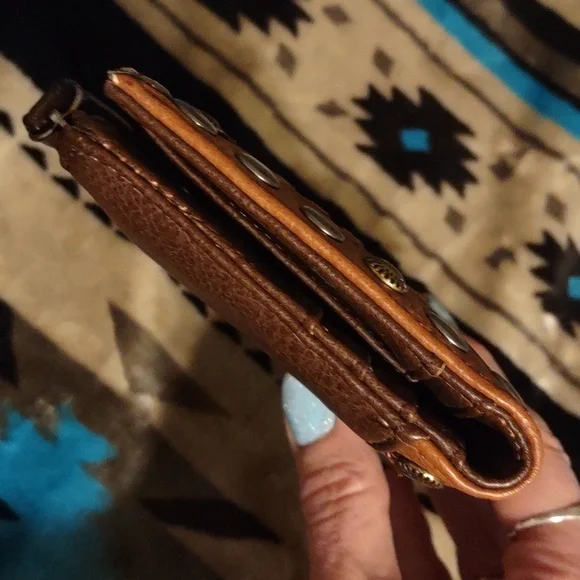 Tony Lama. Cognac Cowhide leather  wallet. Never used. Brand new. No tags. - Picture 5 of 17